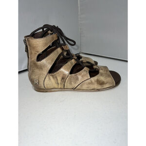 NEW BED STU Roan Winnie Leather Sandals Shoes in Rustic Tan Size 6 US